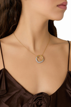 Solanales Orbit Necklace, 14K Gold Plated Brass