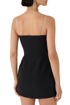 Crystal Embellished Mini Dress