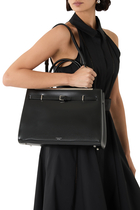Noir Leather Book Tote Bag 33