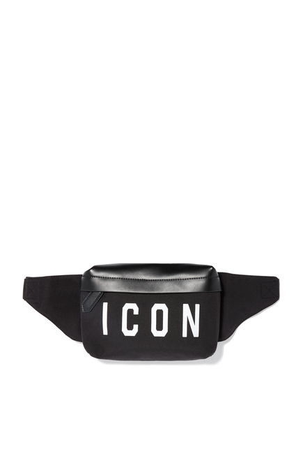 حقيبة خصر نايلون بطبعة Icon