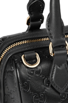 GG Emblem Small Boston Bag