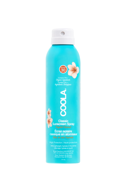 بخاخ كلاسيك عضوي لحماية الجسم من الشمس بعبير جوز الهند الاستوائي SPF30