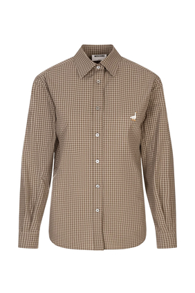 Goose Embroidery Poplin Shirt