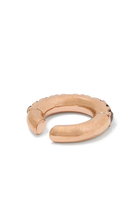 Round Ear Cuff,  Silver-Plated Stainless Steel & Zirconium Oxides
