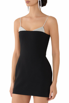 Crystal Embellished Mini Dress