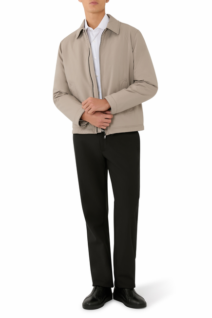 Collared Long Sleeve Blouson 