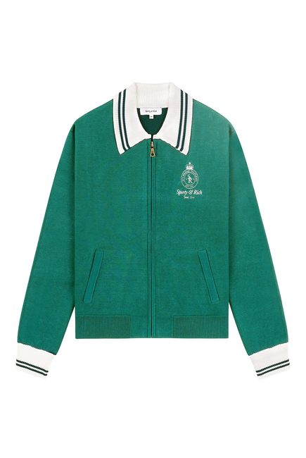 Crown Tennis Zipped Cardigan