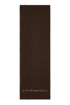 Monogram-Embroidered Wool Scarf