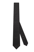 Horsebit Silk Jacquard Tie