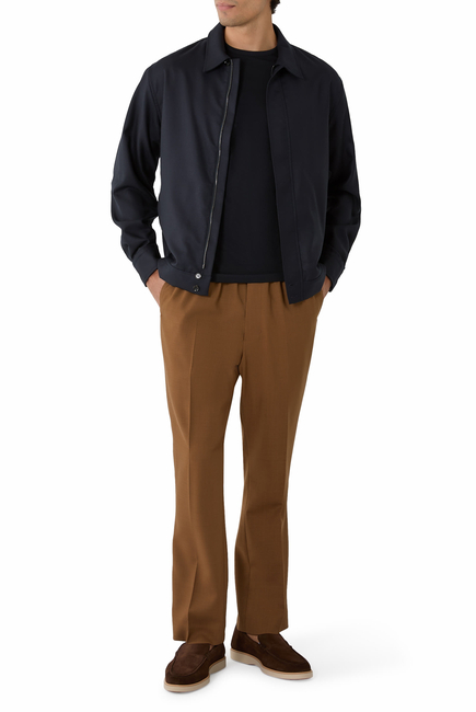 Wool Elasticated Waist Trousers