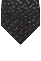 Horsebit Silk Jacquard Tie