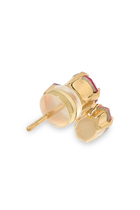 Ana Earrings in Golden Combo, 18K Gold Plated Raw Brass &  Swarovski Crystals