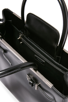 Noir Leather Book Tote Bag 33