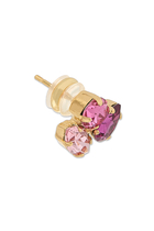 Ana Earrings in Golden Combo, 18K Gold Plated Raw Brass &  Swarovski Crystals