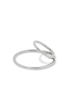 Lou Ear Cuffs, Silver-Plated Stainless Steel