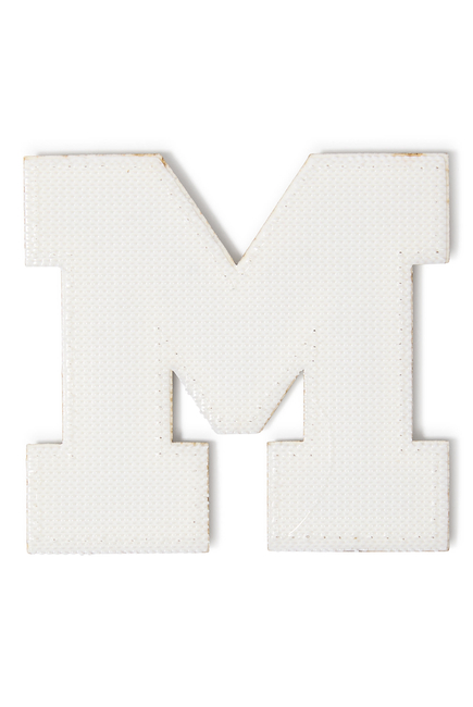 Kids 3" Chenille Sparkle ‘M’ Letter Patch
