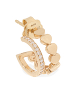 Love in Tokyo Hoop Earrings, 18K yellow Gold & Diamonds