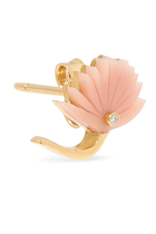 Psychedeliah Earrings, 18k Yellow Gold & Diamonds, Mother of Pearl