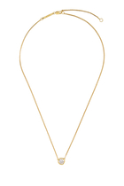 Asterales Solitaire Necklace, 14k Gold Plated Brass & Cubic Zirconia