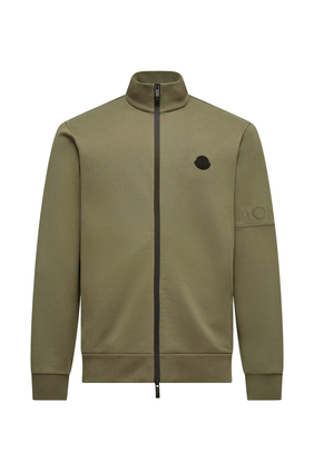 Logo Cotton Zip-Up Sweatshirt