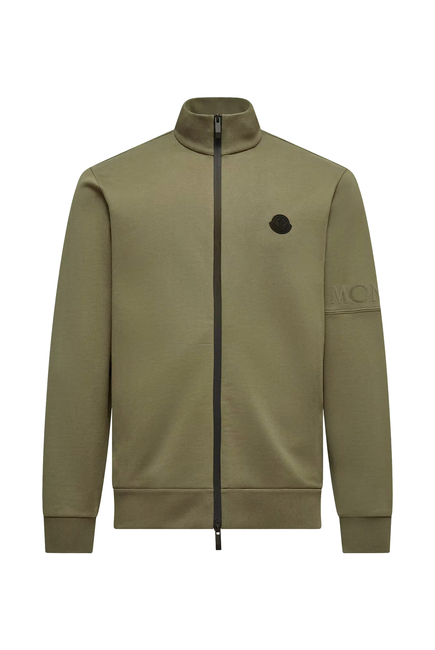 Logo Cotton Zip-Up Sweatshirt