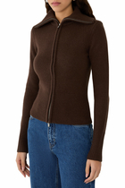 Line Wool Cardigan