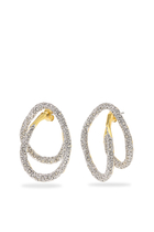 Solanales Crystal Spiral Post Earrings