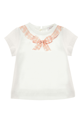 Kids Bow Print Jersey T-Shirt