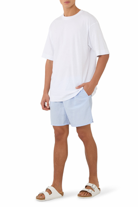 Linen Blend Swim Shorts