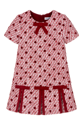 Kids Polka Dot Bouclé Dress