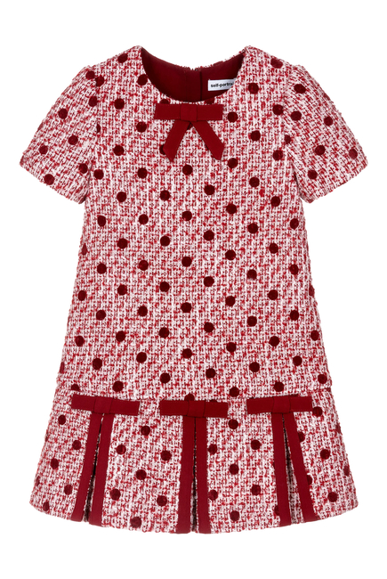 Kids Polka Dot Bouclé Dress