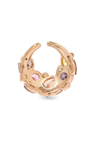 Round Ear Cuff, Gold-Plated Stainless Steel & Crystals