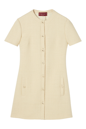 Textured Wool Tweed Dress