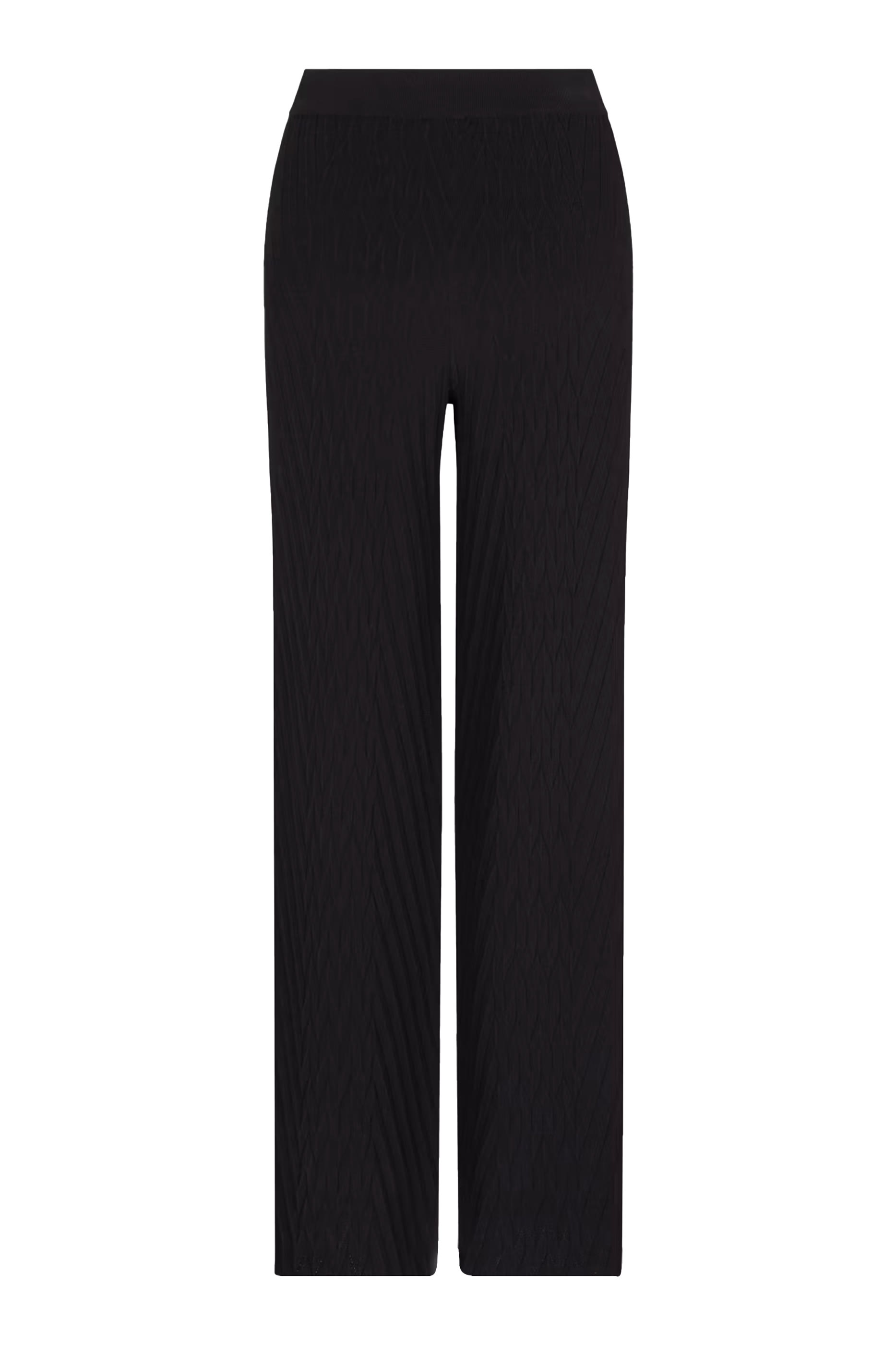 Viscose-Blend Trousers With Embossed Motif 