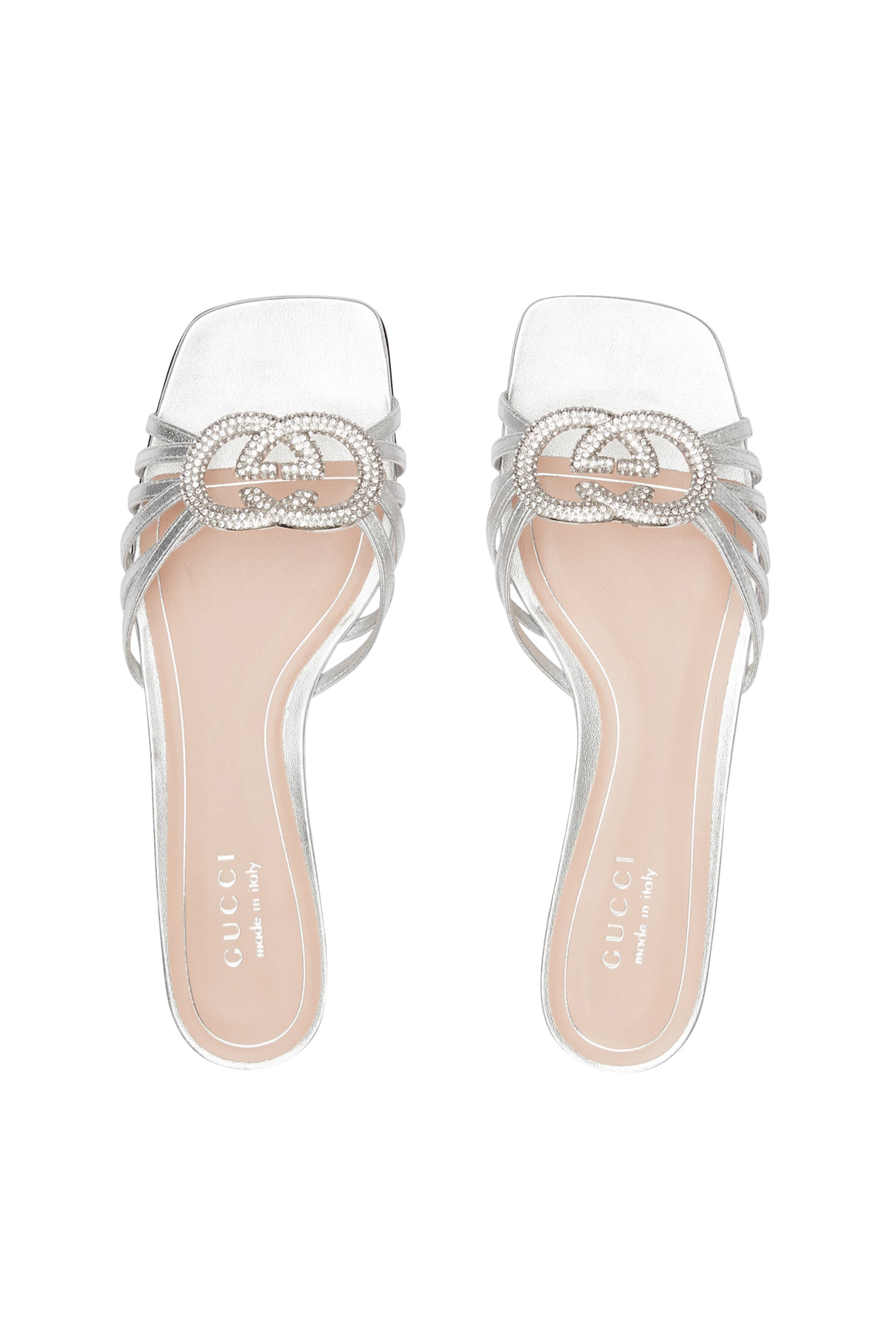 حذاء خفيف بحلية حرفي شعار الماركة مرصعة بكريستال