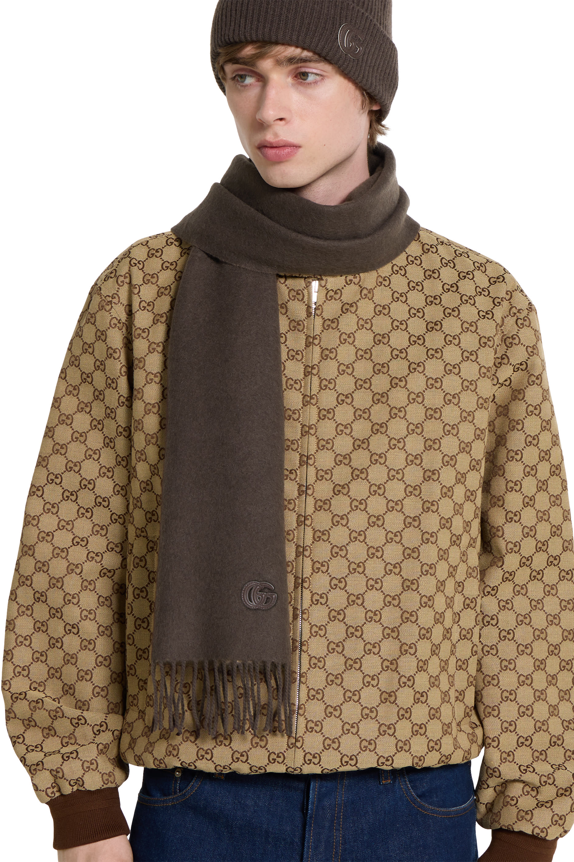 Cashmere Scarf With Patch