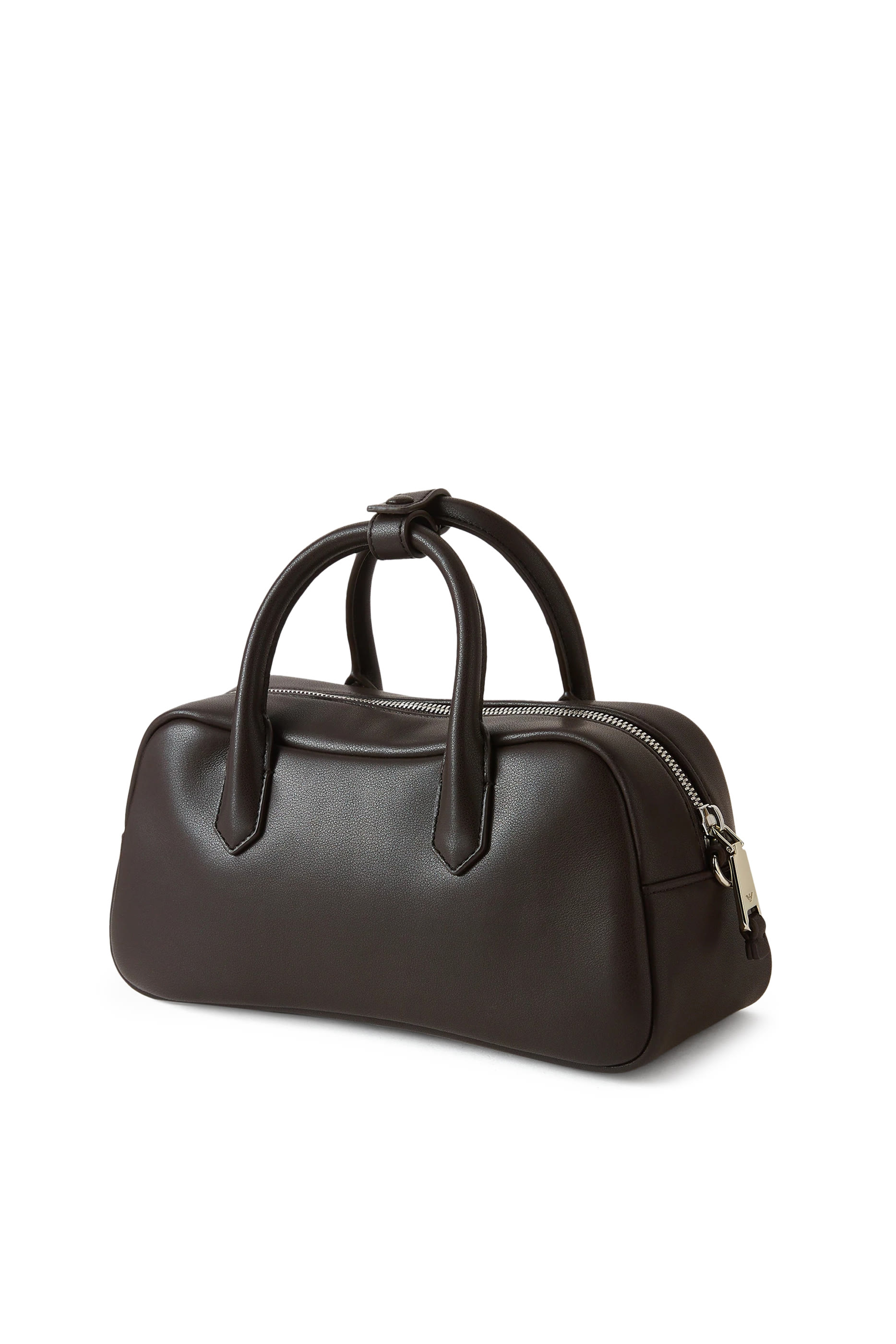 حقيبة يد بشعار الماركة جلد