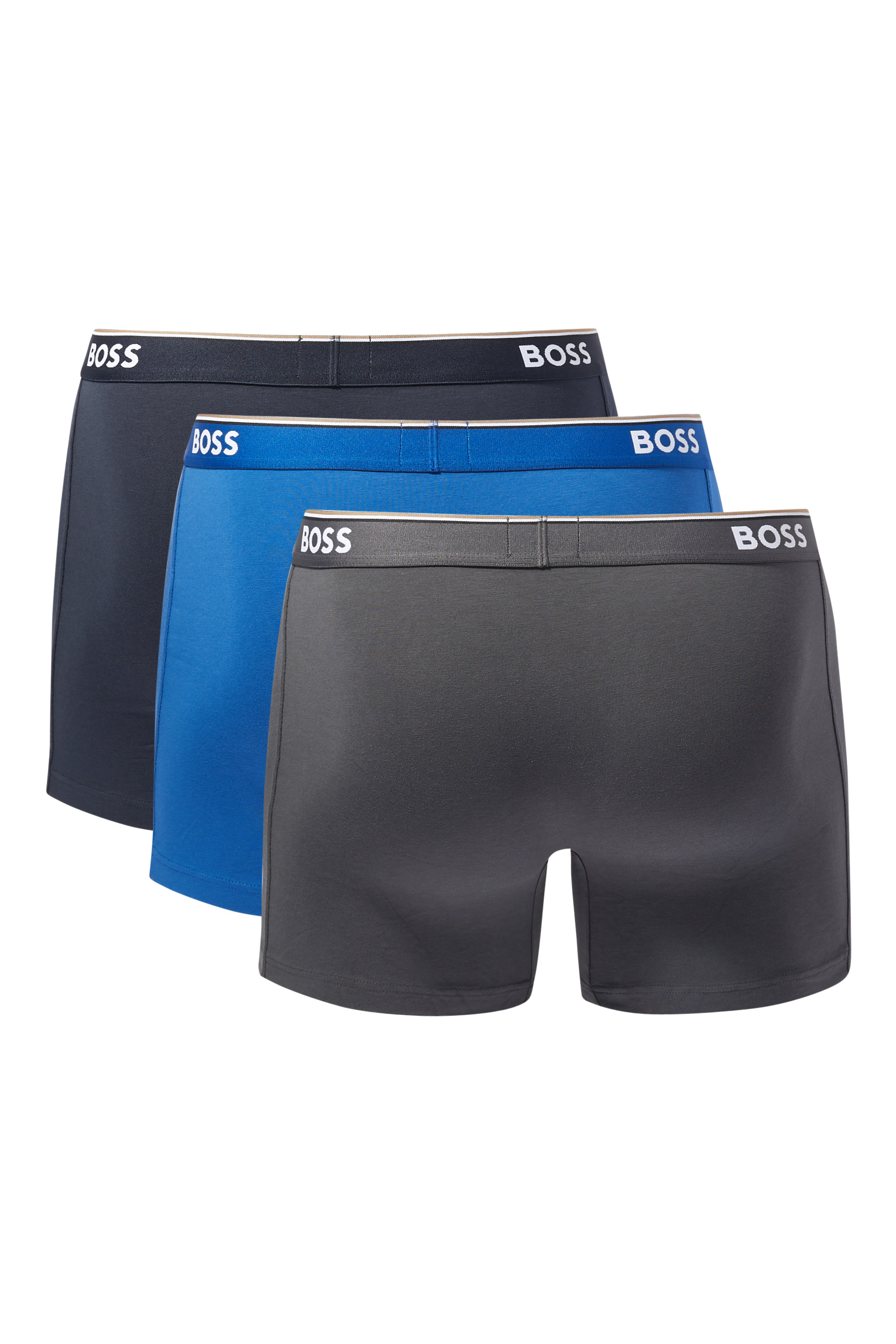 طقم بوكسر بشعار الماركة قطن، 3 قطع