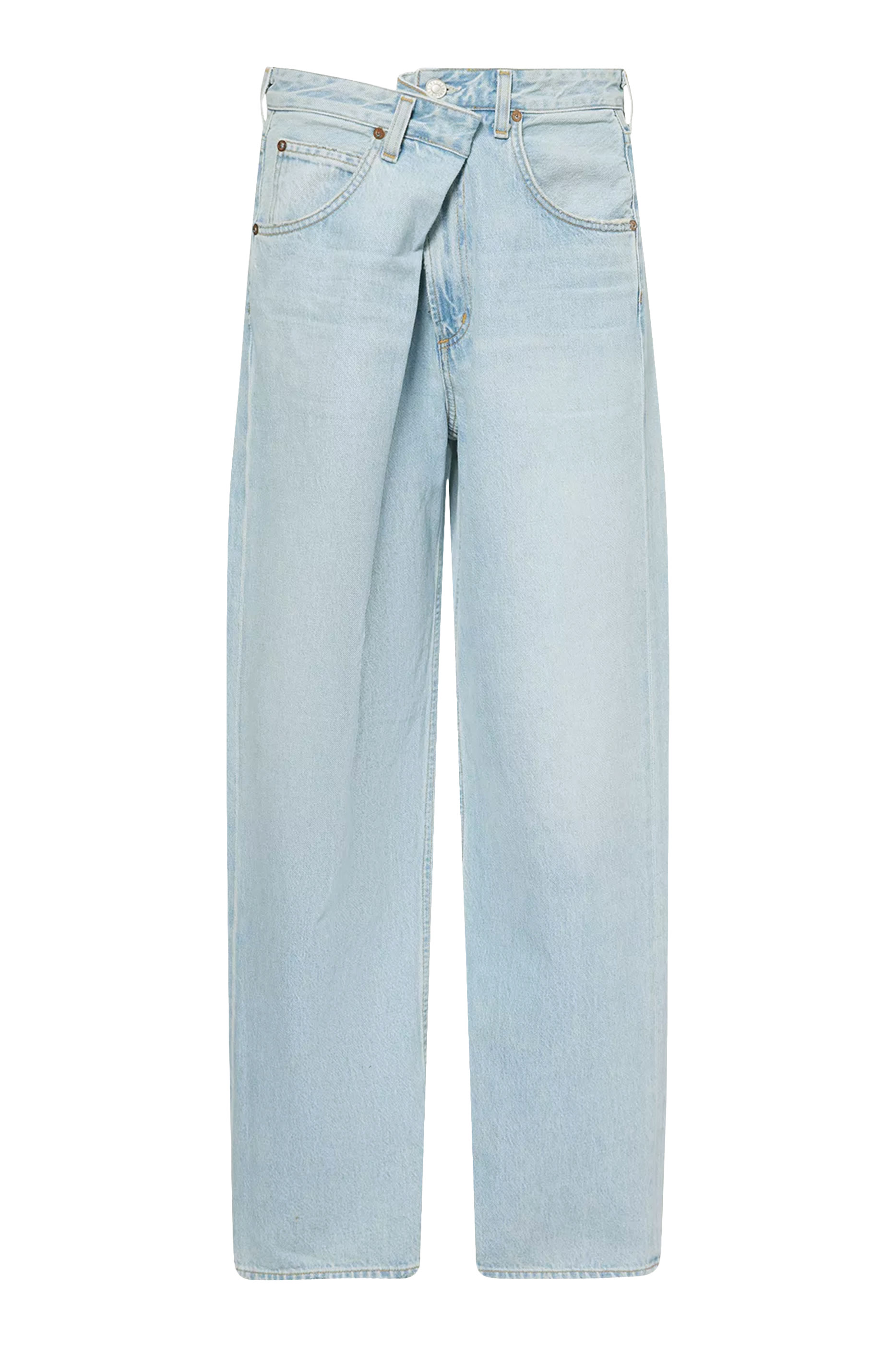 بنطال جينز فانا بتفاصيل مطوية