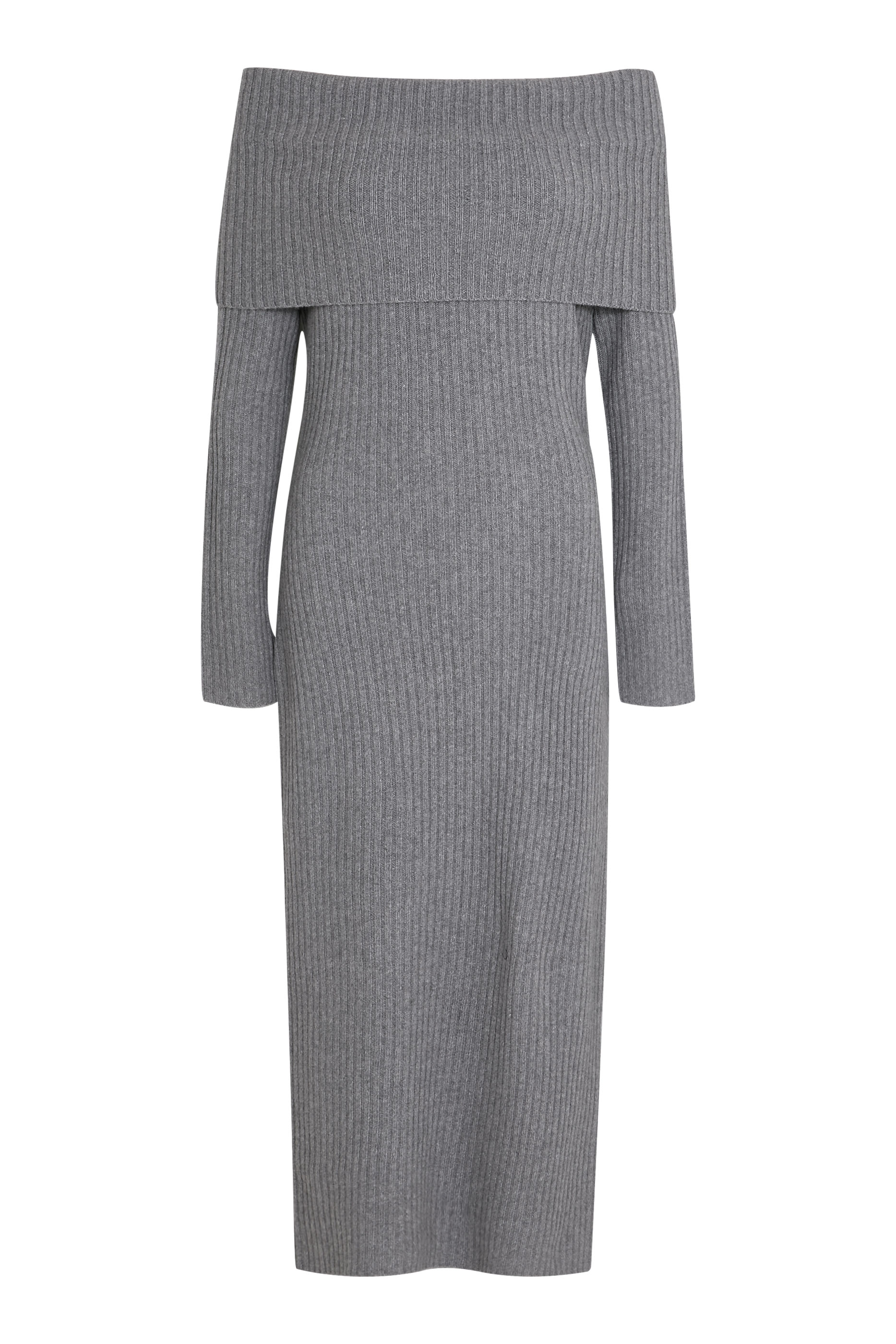 فستان بأكتاف مكشوفة قماش مضلع