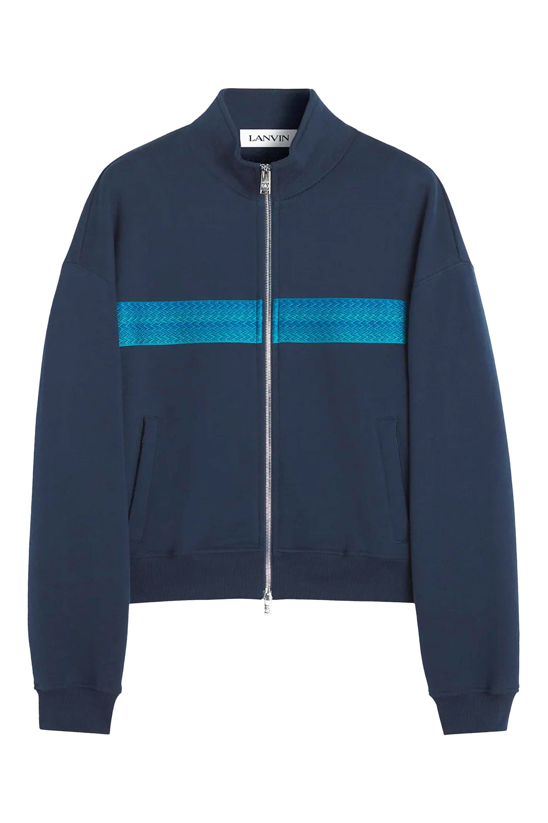 جاكيت بشعار الماركة وسحاب جاكيت بشعار الماركة وسحاب