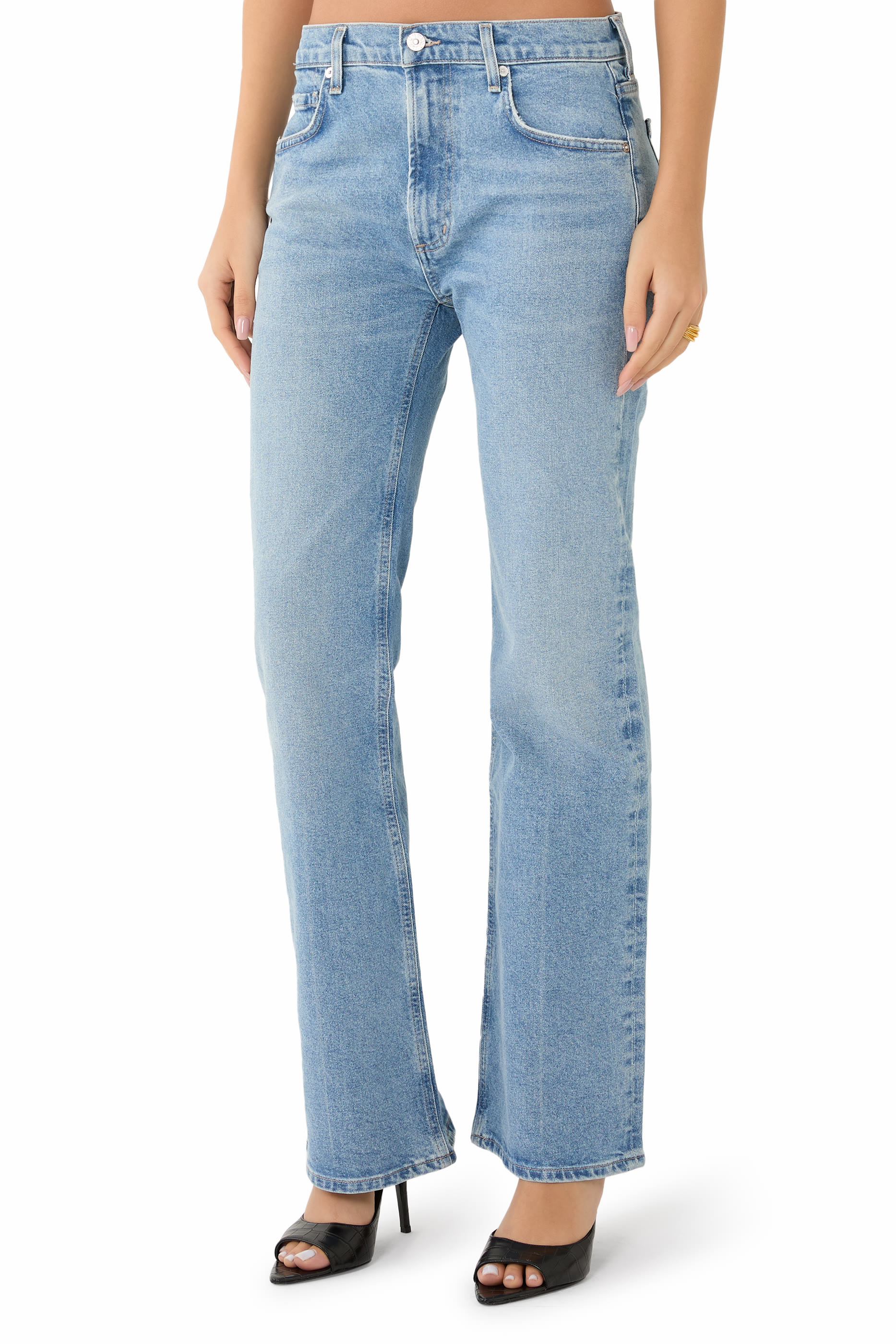 بنطال جينز بوت جينوفا بخصر منخفض