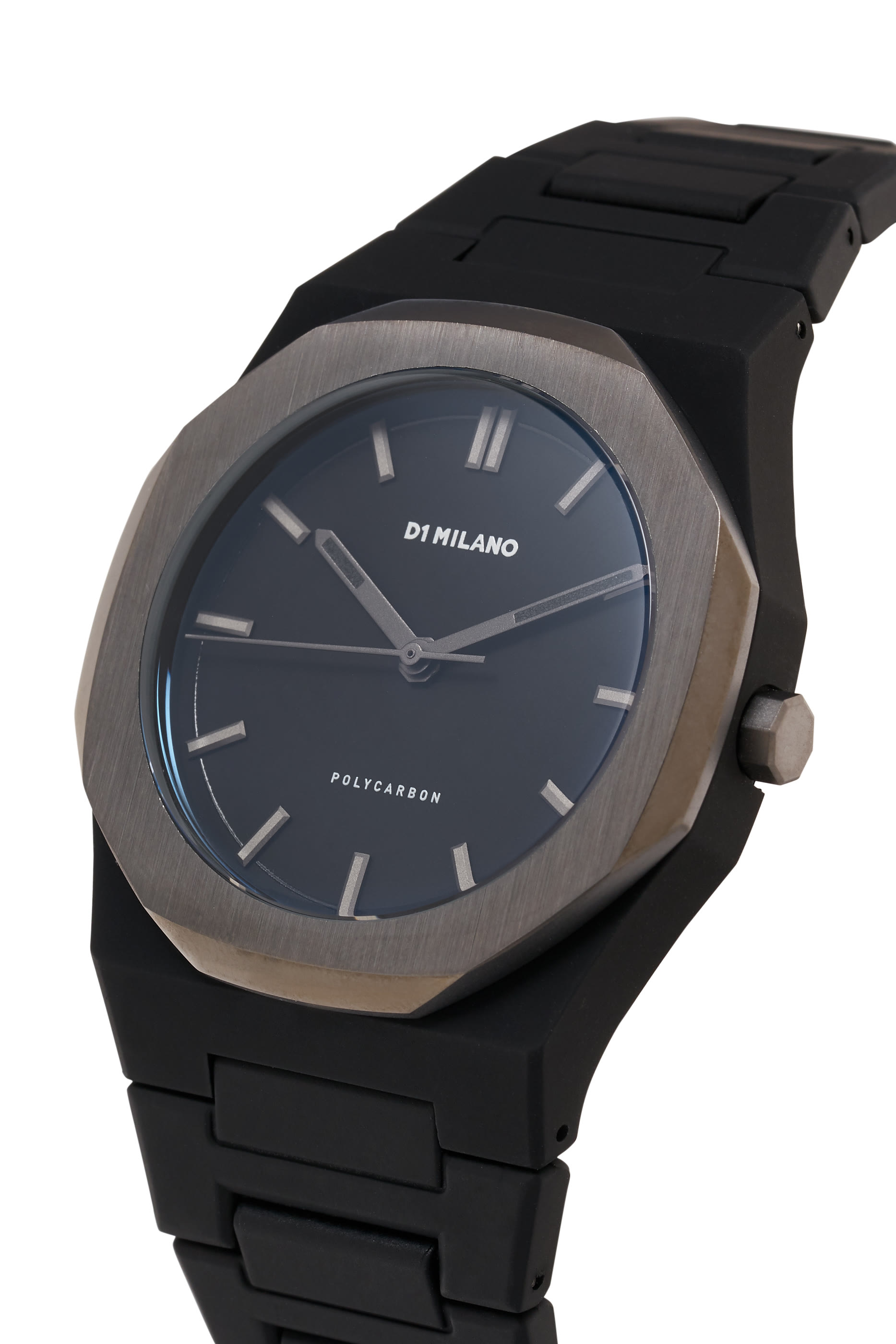 ساعة ستانلس ستيل وبولي كربون