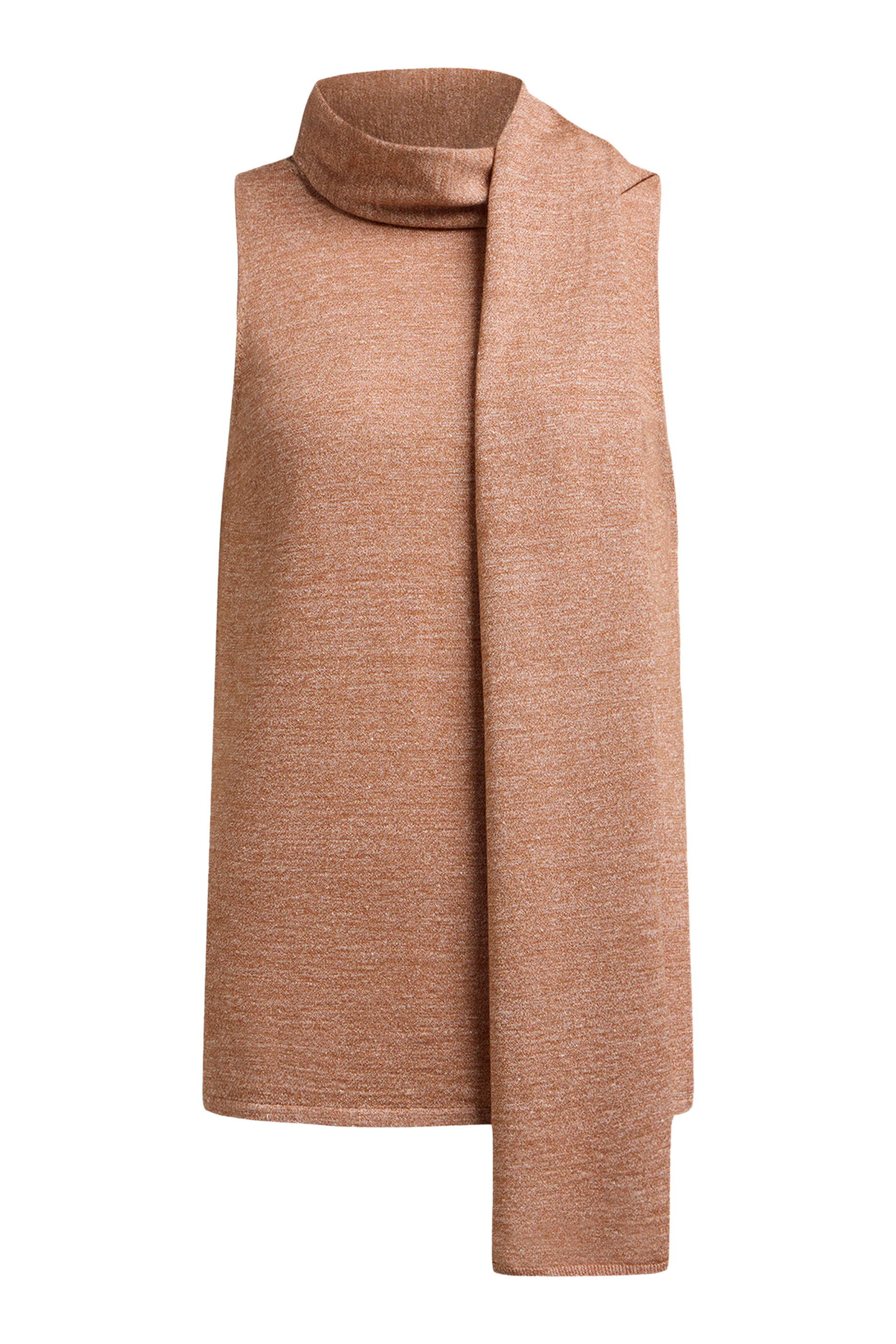 بلوزة بوشاح ميرينو وكتان