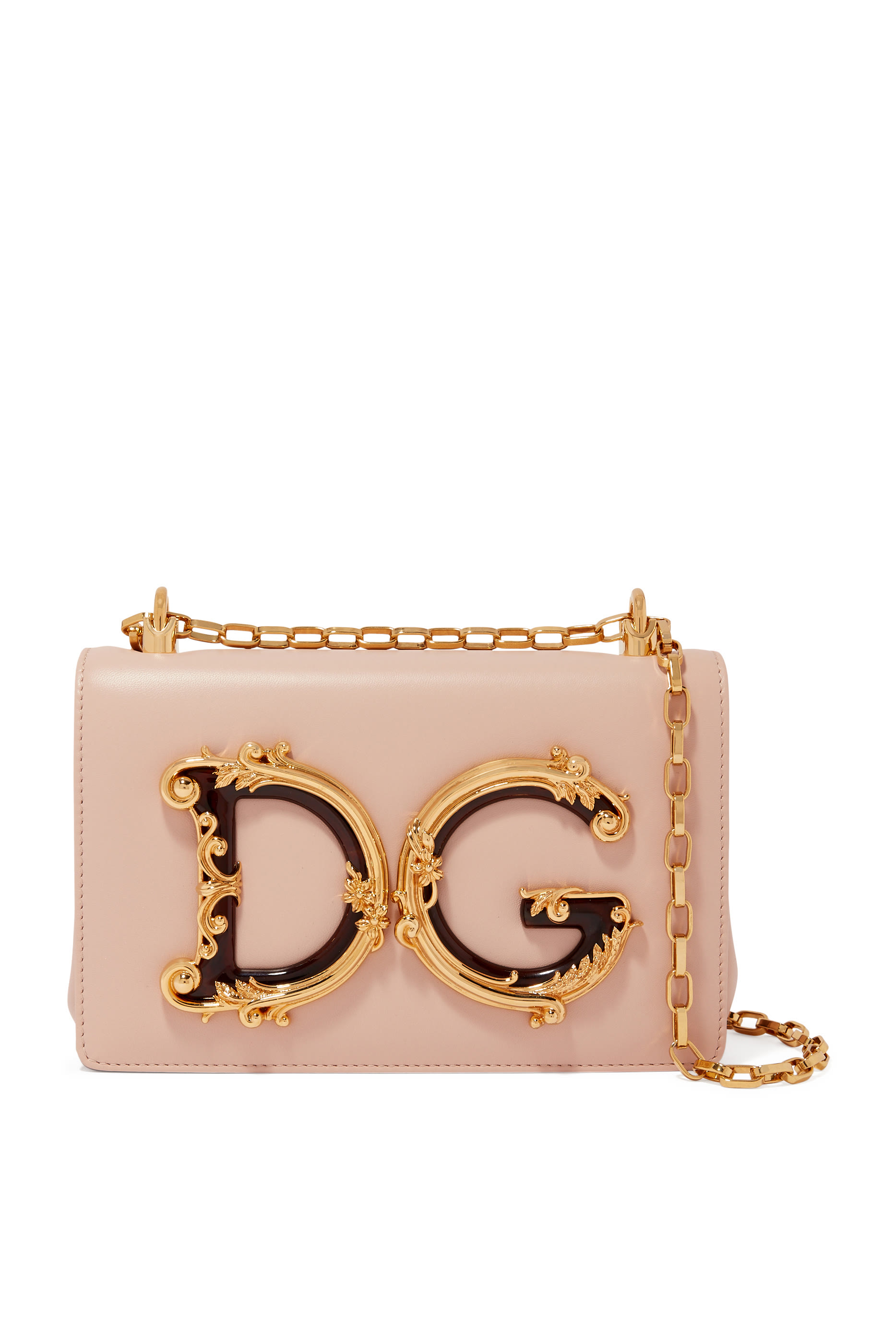 حقيبة كتف جيرلز بشعار الماركة جلد نابا