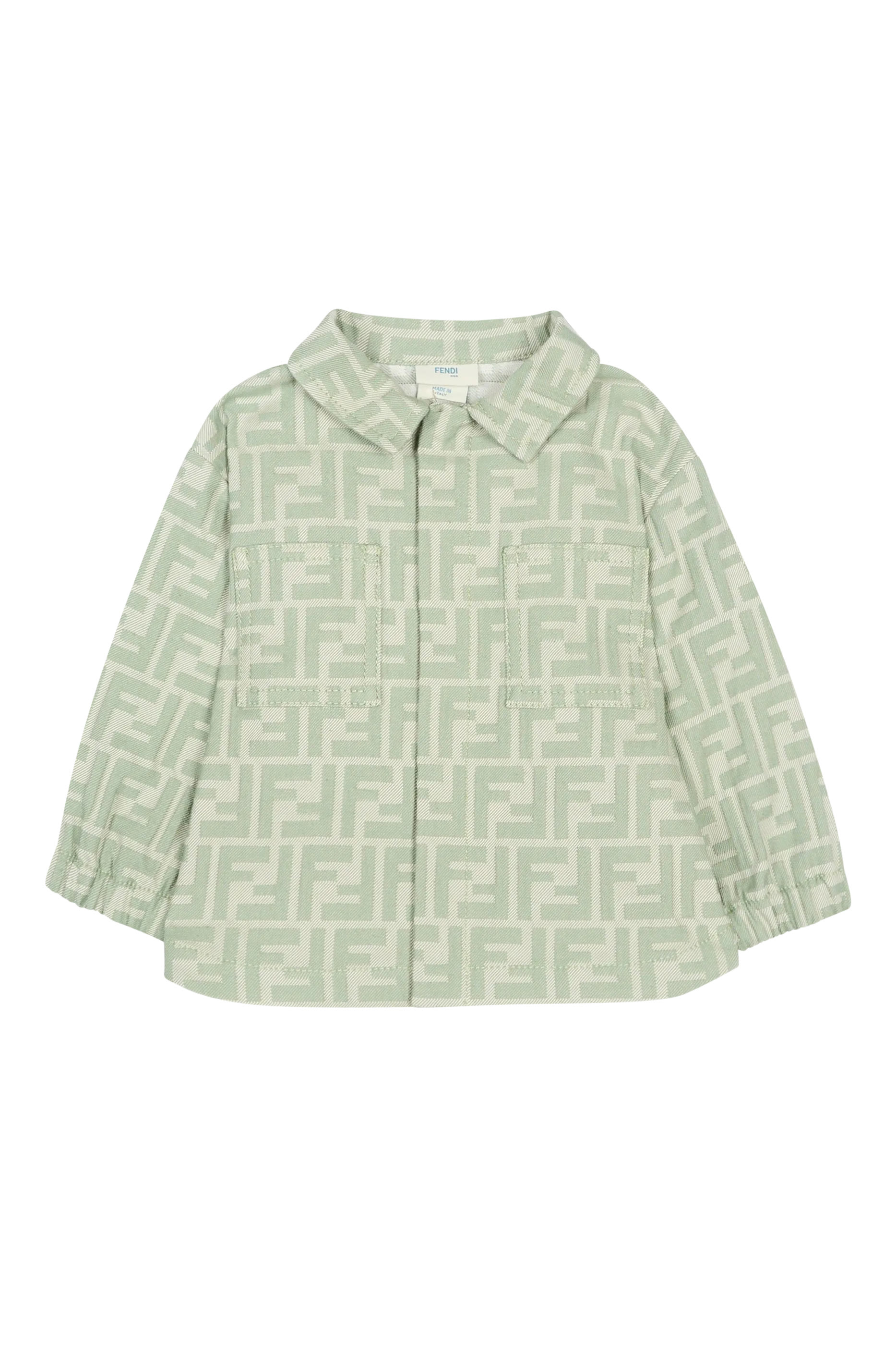 جاكيت بشعار الماركة بالكامل للأطفال