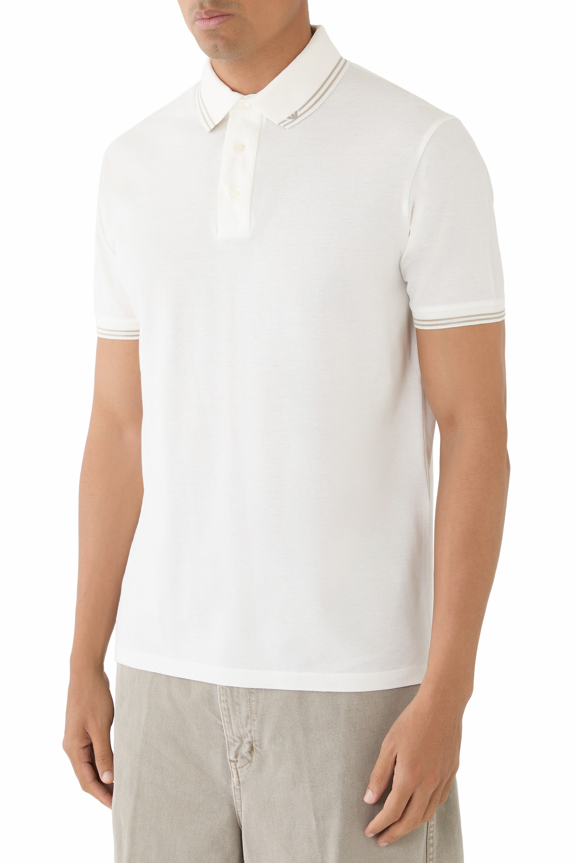 قميص بولو بشعار الماركة بحجم صغير جيرسيه