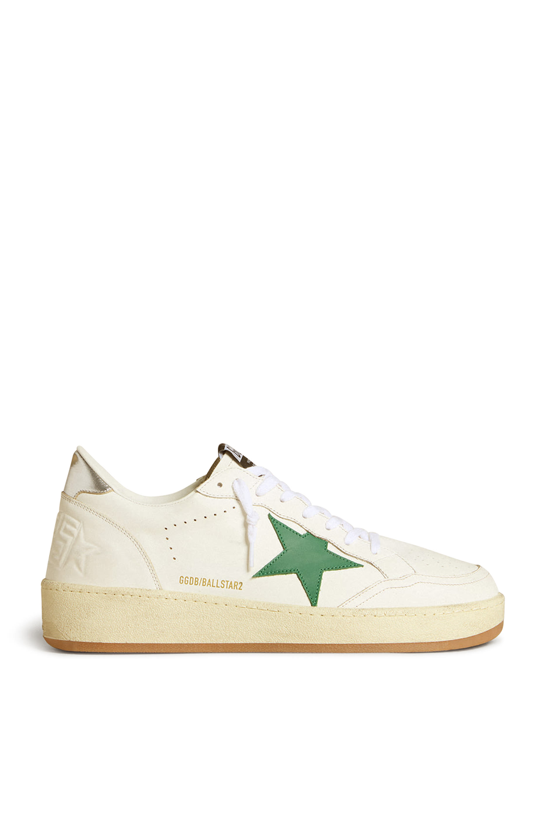 سنيكرز بول ستار برقعة نجمة جلد وتفصيل كعب جلد لامع للرجال