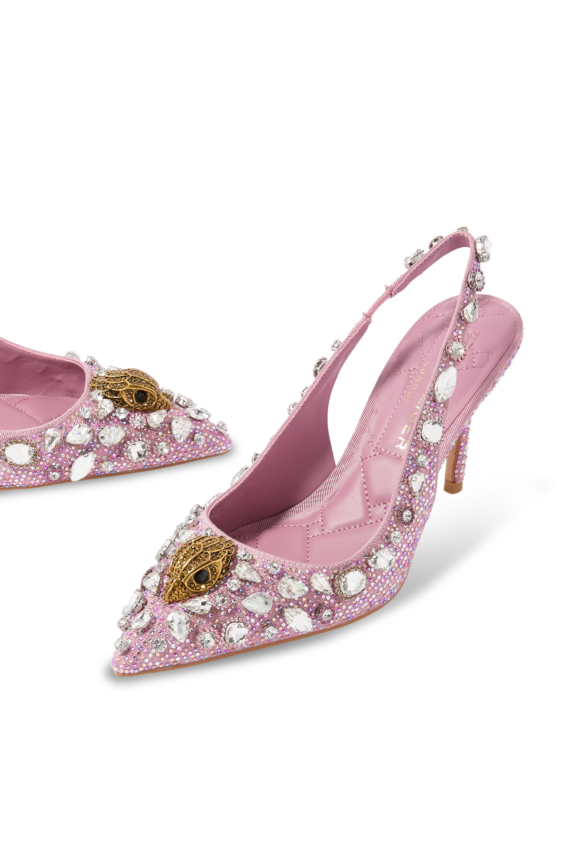 حذاء بلغرافيا بسير خلفي وكعب عالي