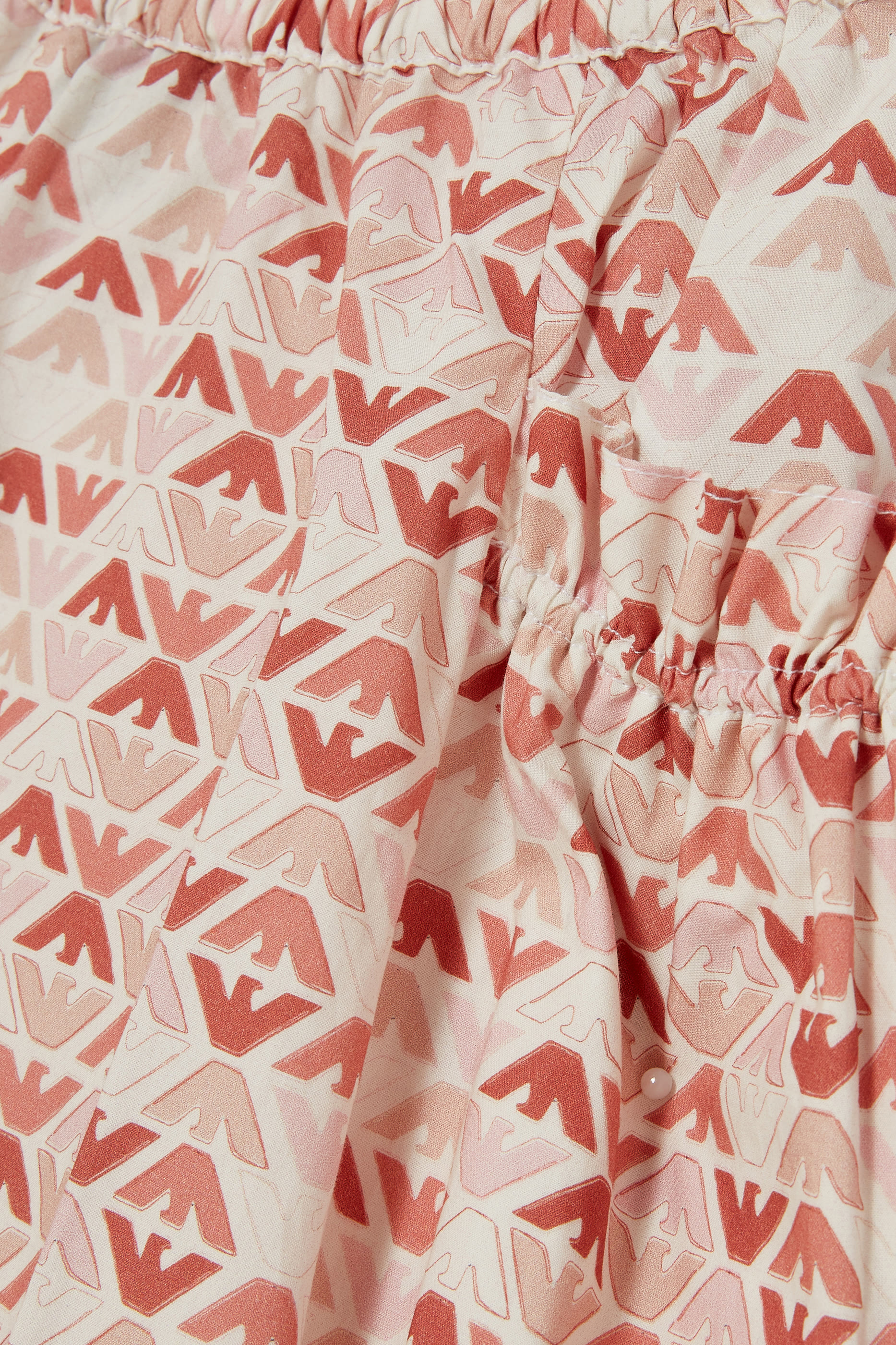 بنطال بطبعة شعار الماركة بالكامل بوبلين للأطفال